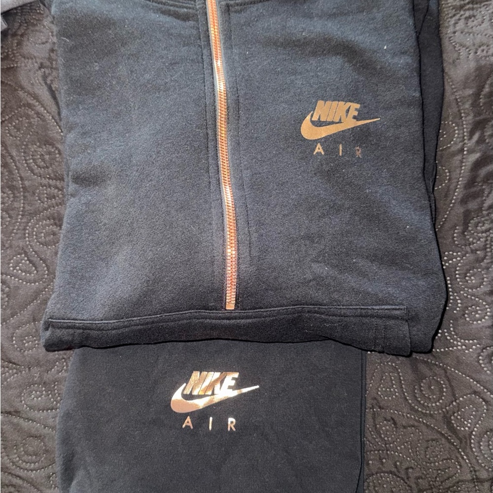 Nike Air Black Tracksuit with Rose Gold Accents